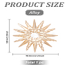 1Pc Sun Alloy Brooches for Backpack Clothes JEWB-LP0001-08-2