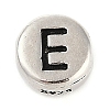 925 Sterling Silver Flat Round with Letter Beads LS-STER-G044-01AS-E-1