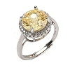 925 Sterling Silver Micro Pave Cubic Zirconia Finger Rings RJEW-B134-01A-01-4