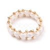 Round Glass Seed Beaded Finger Rings RJEW-JR00307-02-1