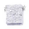 Rose Printed Organza Bags X-OP-R021-10x12-03-4