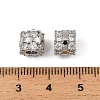 Brass Micro Pave Cubic Zirconia Beads KK-K374-22P-3