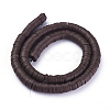 Flat Round Handmade Polymer Clay Beads CLAY-R067-8.0mm-38-2