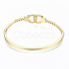 Brass Micro Pave Clear Cubic Zirconia Bangles BJEW-T018-02G-NF-2