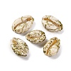 Spray Painted & Drawbench Cowrie Shell Beads SSHEL-M023-03D-1