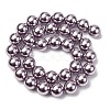 Electroplated Shell Pearl Beads Strands BSHE-G041-12mm-02-2