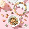 50Pcs Golden Metal Enlaced Opaque Acrylic Beads OACR-CJ0001-78-6