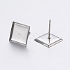 Tarnish Resistant 304 Stainless Steel Ear Stud Findings X-STAS-P198-22-1