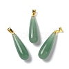 Natural Green AventurineTeardrop Pendants X-G-Q005-03G-06-1