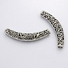 Tibetan Style Alloy Hollow Curved Tube Beads X-TIBEB-S002-AS-NR-1