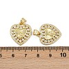 Brass Micro Pave Clear Cubic Zirconia Pendants ZIRC-I367-13G-11-3