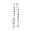 Brass Clear Round Cubic Zirconia Links Connectors ZIRC-G170-23B-P-1