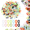 1260Pcs 14 Style Opaque Acrylic Linking Rings SACR-DC0001-01-1