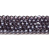 Transparent Electroplate Glass Beads Strands EGLA-A039-T3mm-A04-1