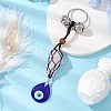 Natural Rose Quartz Pouch Pendant Decorations HJEW-JM02128-01-2