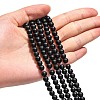 Synthetic Black Stone Beads Strands X-G-G508-6MM-4