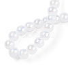 Electroplate Imitation Jade Glass Beads Strands GLAA-T032-J8mm-AB01-5