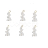 Natural Quartz Crystal Chip Pendants PALLOY-TAC0052-01-1
