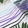 4 Strands 4 Colors Polyester Wave Bending Fringe Trim OCOR-GF0002-43B-3