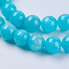 Natural Yellow Jade Beads Strands G-G598-8mm-YXS-28-3