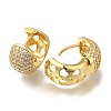Rack Plating Brass Micro Pave Cubic Zirconia Hoop Earrings EJEW-H016-13G-04-2