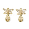 Brass Micro Pave Cubic Zirconia Pendants KK-C107-18A-G-1