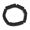 Natural Lava Rock Beaded Stretch Bracelets for Men Women BJEW-G727-01B-1