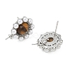 Brass and ABS Plastic Imitation Pearl Stud Earring Findings KK-C172-14A-P-2