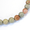 Natural Silver Leaf Jasper Round Bead Strands G-E334-8mm-04-2