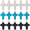 60Pcs 3 Colors Dyed Synthetic Turquoise Pendants FIND-BM0001-60B-7