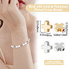 40Pcs 2 Colors Brass Beads KK-BBC0007-64-2
