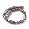 Natural Agate Tibetan Style 3-Eye dZi Beads Strands TDZI-K001-01R-2