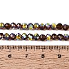 AB Color Plated Transparent Glass Rondelle Beads Strands EGLA-T029-4mm-10J-4