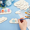 Olycraft 36Pcs 3 Style Cloud Shape Unfinished Wood Slices WOOD-OC0002-67-3