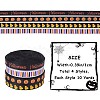4 Rolls 4 Styles Halloween Theme Polyester Ribbon OCOR-GF0002-62-2