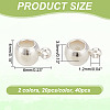 40Pcs 2 Colors Brass Tube Bails KK-AR0003-89-2