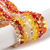 Transparent Electroplate Glass Beads Strands GLAA-Q099-A01-M02-1