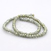 Full Rainbow Plated Faceted Rondelle  Glass Beads Strands GLAA-A024B-FR01-2