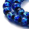 Glow in the Dark Luminous Style Handmade Silver Foil Glass Round Beads FOIL-I006-8mm-02-3