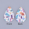 PU Leather Big Pendants FIND-S311-009G-1