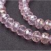 Electroplate Glass Beads Strands X-GR10MMY-59AB-2