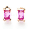 Brass Cubic Zirconia Charms X1-KK-S350-367M-1