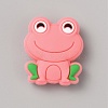 Frog Food Grade Eco-Friendly Silicone Focal Beads SIL-WH0006-29C-1