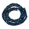 Electroplate Opaque Solid Color Glass Beads Strands EGLA-A034-P3mm-L07-2