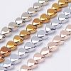 Electroplate Non-Magnetic Synthetic Hematite Beads Strands G-F510-25-1
