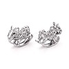 Brass Pave Clear Cubic Zirconia Pendants KK-T081-02P-2