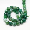 Natural Striped Agate/Banded Agate Beads Strands G-G581-10mm-12-2