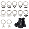 12Pcs 6 Styles Bat Alloy Shoes Charms HJEW-PH01975-1