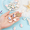 24Pcs 4 Colors Natural Cowrie Shell & Glass Seed Beads Copper Wire Wrapped Pendants FIND-SC0019-11-4