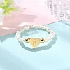 Natural Freshwater Pearl & 304 Stainless Steel Bead Finger Rings RJEW-FS00001-11-4